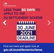 Less than 50 days to apply to EU settlement scheme.