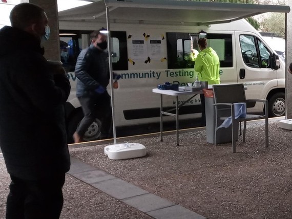 Mobile testing van in the community