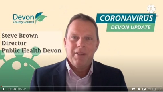 Steve Brown, Director of Public Health Devon gives us an update on YouTube