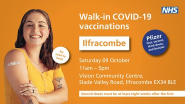 Walk-in COVID booster vaccine Ilfracombe centre