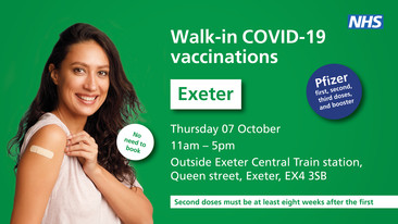 Walk-in COVID vaccination centre Exeter