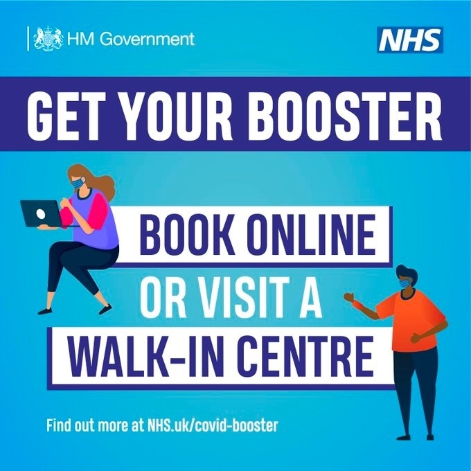 Get your booster, book online or visit a walk in centre
