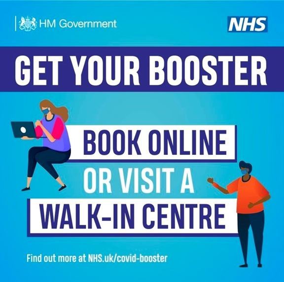 Get your booster, book online or visit a walk in centre