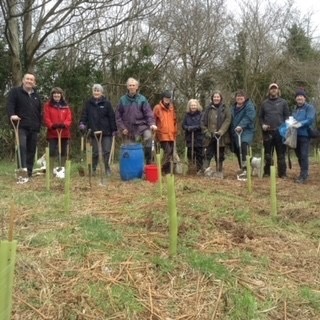 Happy volunteer group