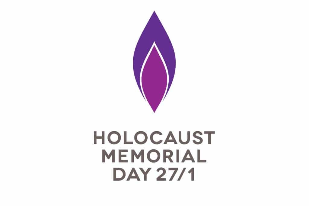 Holocaust Memorial Day 27 January each year - with candle logo