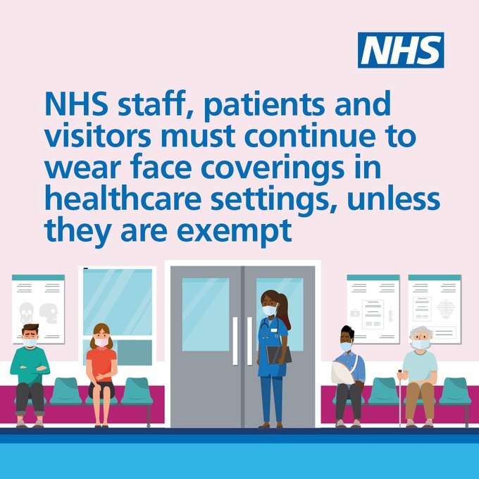 You must wear a face covering in health and care settings