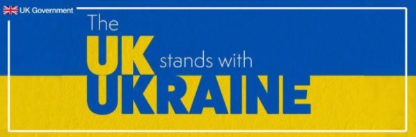 The UK stands with Ukraine logo