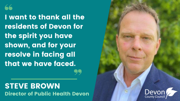 Steve Brown thanks Devon residents