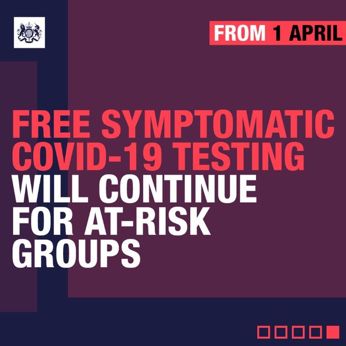Free symptomatic COVID-19 testing will continue for at-risk groups