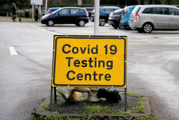 COVID-19 test centre sign