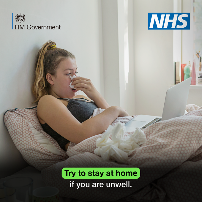 Try to stay at home if you are unwell