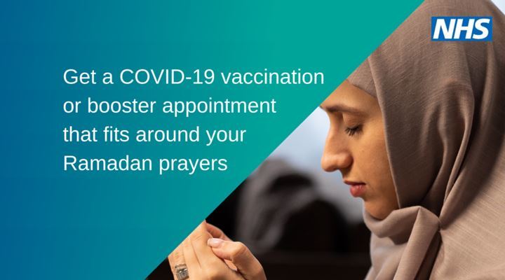get a COVID-19 vaccine that fits around your Ramadan prayers