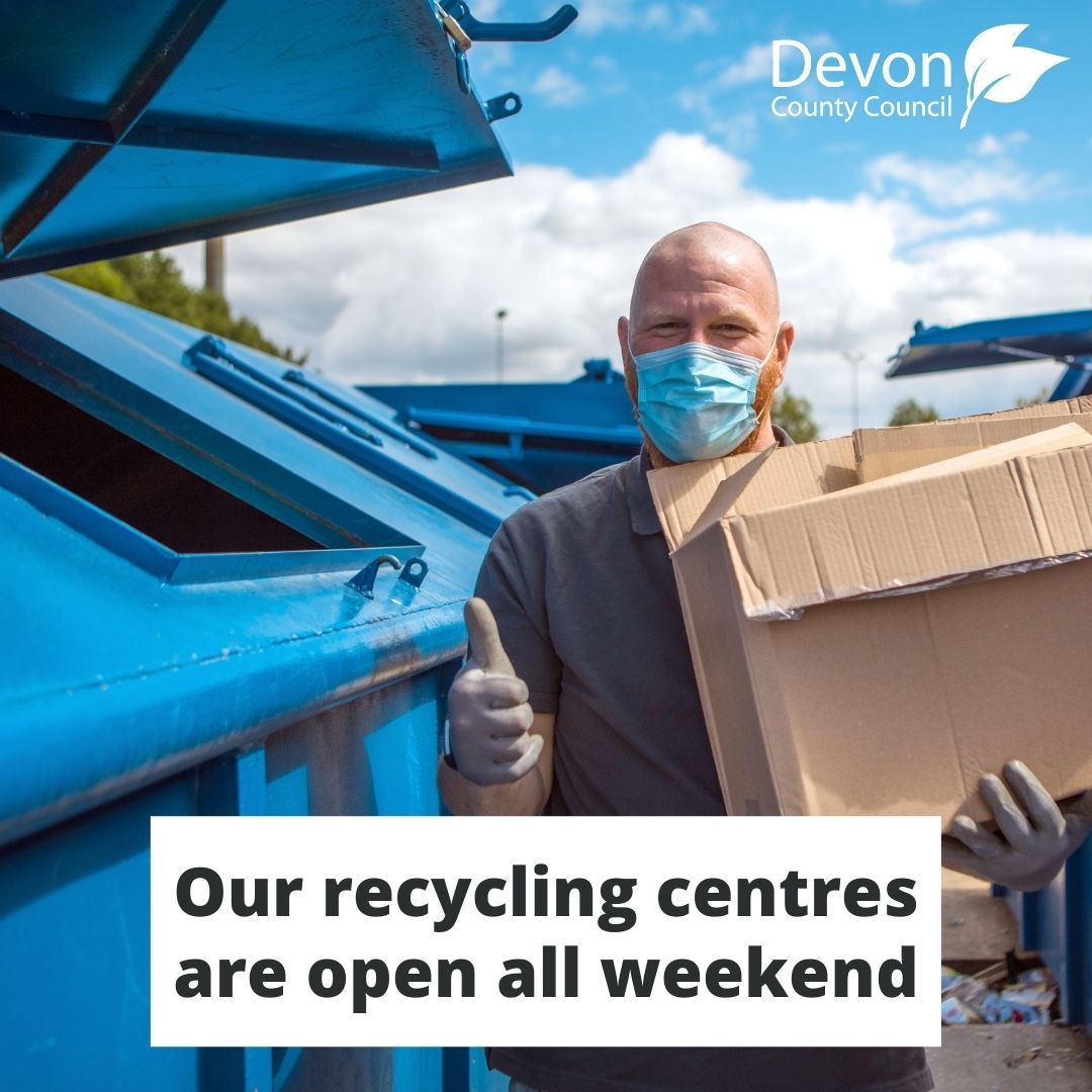 Our recycling centres are open all weekend