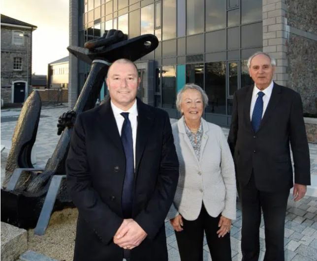 Cllr Nick Kelly, Cllr Judy Pearce and Cllr John Hart at one of the Freeport sites