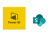 SharePoint and PowerBI logos