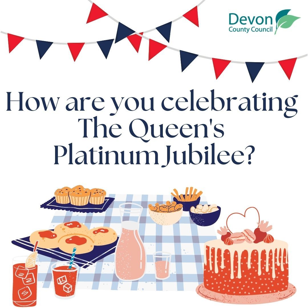 How are you celebrating The Queen's Platinum Jubilee? cartoon picnic with bunting.