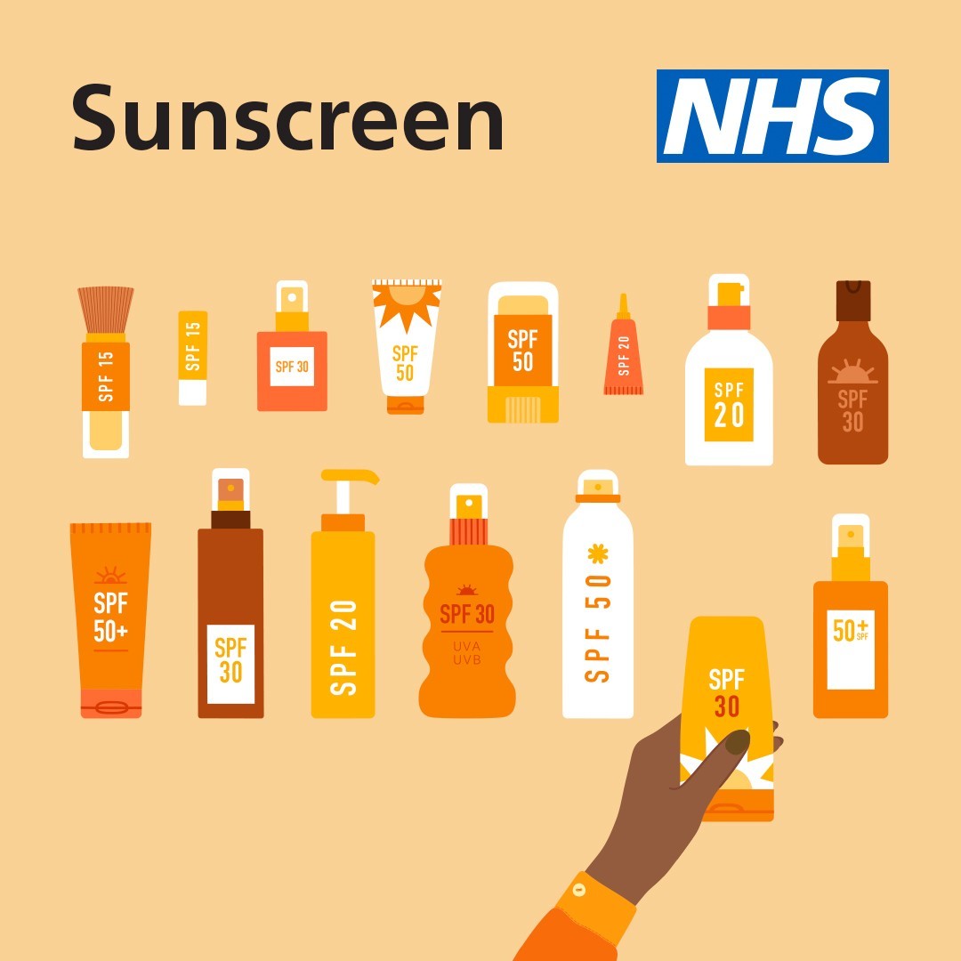 Cartoon sunscreen bottles