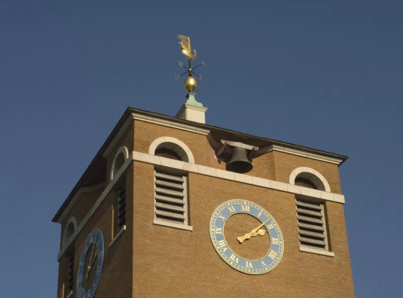 Clock tower at County Hall Exeter
