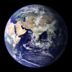 The world pictured from space