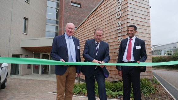 The official ribbon cutting to mark the opening of the new extra care housing scheme in Exeter