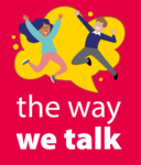 Children jumping in a speech bubble