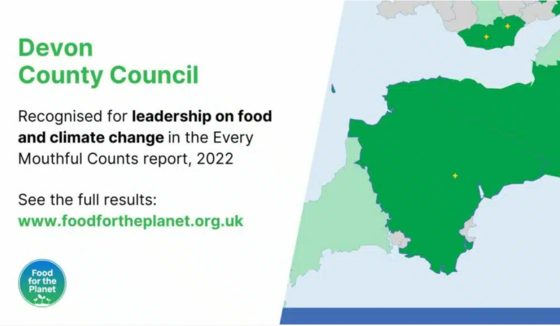 Devon Council recognised for it's leadership on food and climate change