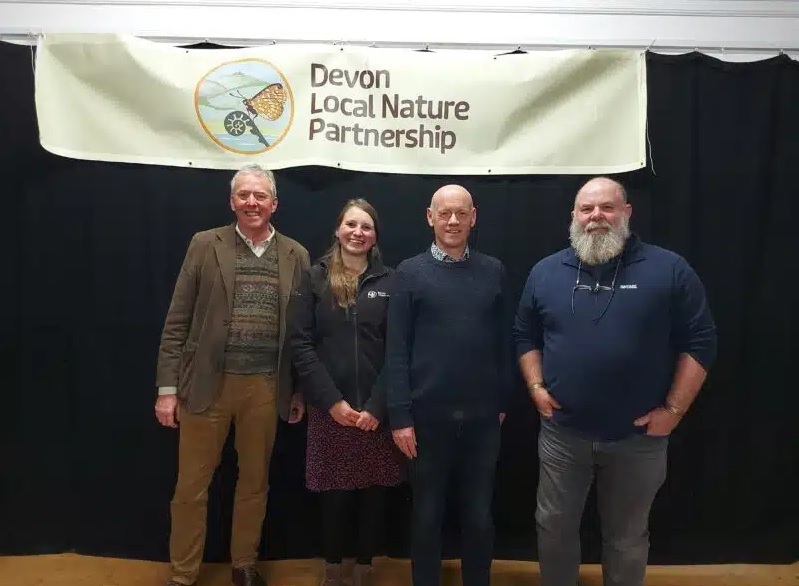 Kevin Cox from Moor Meadows, Emily Perryman from Devon Wildlife Trust, John Green from Life on the Yealm Project and Derek Gow