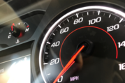 MPH speedometer in car