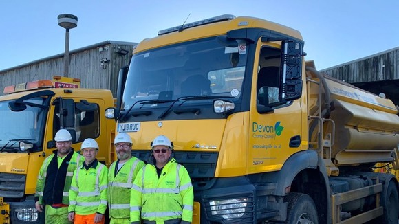 Gritter drivers at depot
