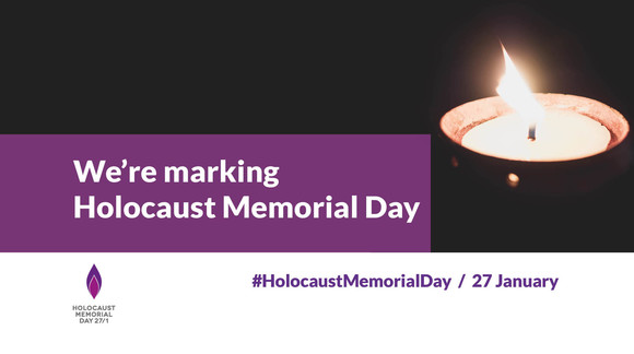 A image showing a candle, to mark Holocaust Memorial Day