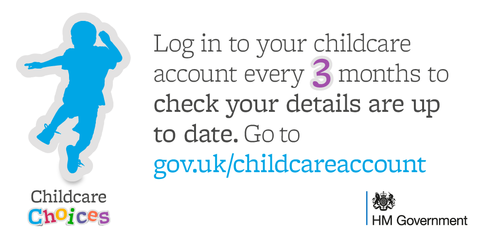 Reconfirm your 30 hours free childcare code