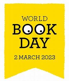 Yellow World Book Day logo 2023
