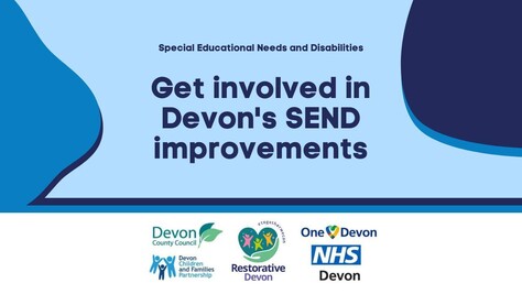 Text reading "Get involved in Devon's SEND improvements"