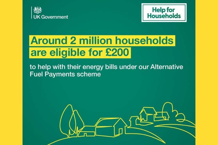 Around 2 million households are eligible for £200 