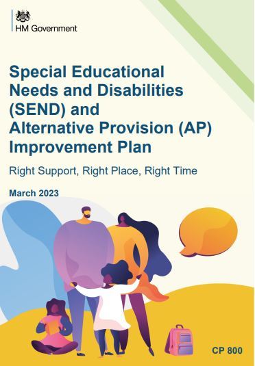 DfE SEND and alternative provision plan front cover