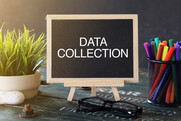 Image of small blackboard with 'data collection' written on it.