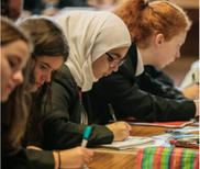 Secondary children studying