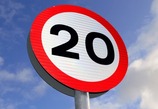 20 speed limit sign