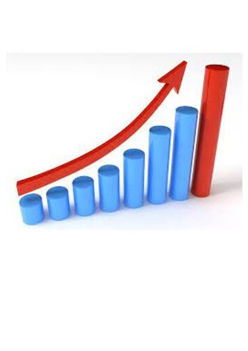 Picture of a graph showing an upward curve