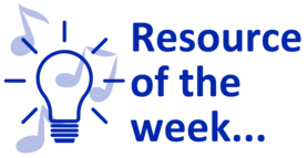 Lightbulb image, text reads 'resource of the week'