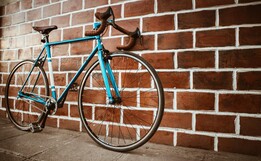 Bike against wall