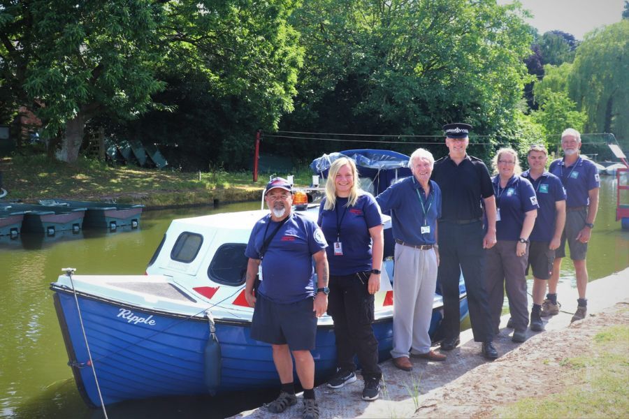 Staff and volunteers at the Grand Western Canal