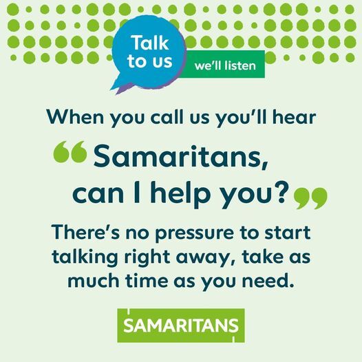 Samaritans talk to us