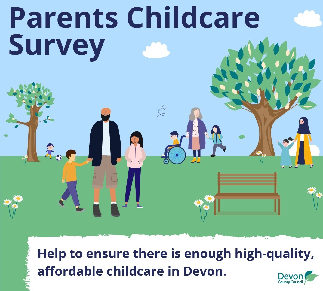 parents survey graphic  - different children playing outside 