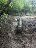 Leaky barrier in a river channel Little Dart