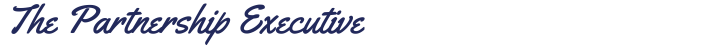 The words The Partnership Executive written in a cursive font