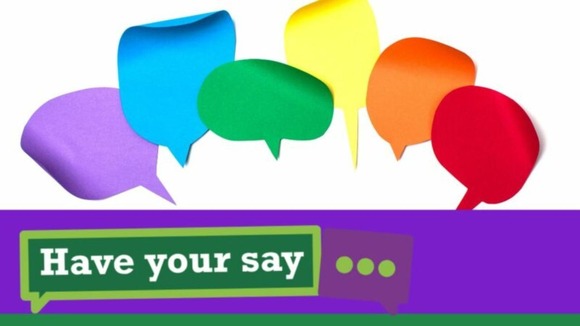 Have you say banner with speech bubbles