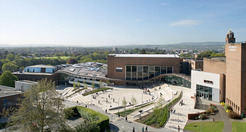 Aerial photo of the University of Exeter