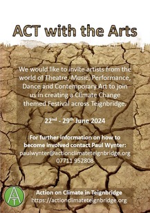 cracked earth, invite for artists to help create a climate change festival in Teignbridge