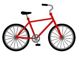 Red bike illustration